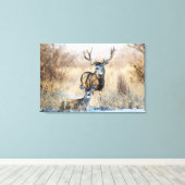 Mule Deer Buck and Doe Leinwanddruck (Insitu (Holzboden))