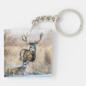 Mule Deer Buck and Doe Schlüsselanhänger (Rückseite)