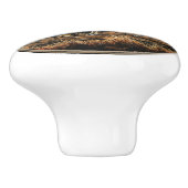 Mule Deer Buck Autumn Trophers Antlers Monogram Keramikknauf (Seitenansicht)