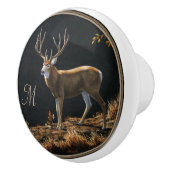 Mule Deer Buck Autumn Trophers Antlers Monogram Keramikknauf (Rechts)