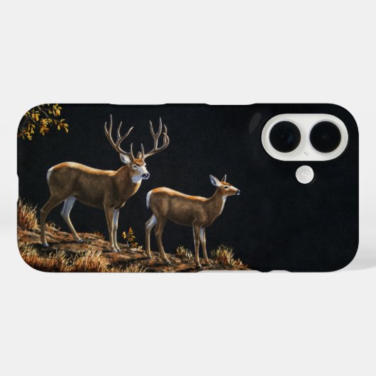 Mule Deer Buck & Doe Case-Mate iPhone Hülle (Rückseite (Horizontal))