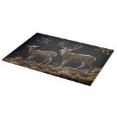 Mule Deer Buck & Doe Monogram Schneidebrett (Ecke)