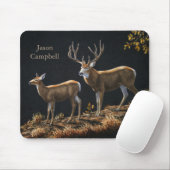 Mule Deer Buck & Doe Mousepad (Mit Mouse)
