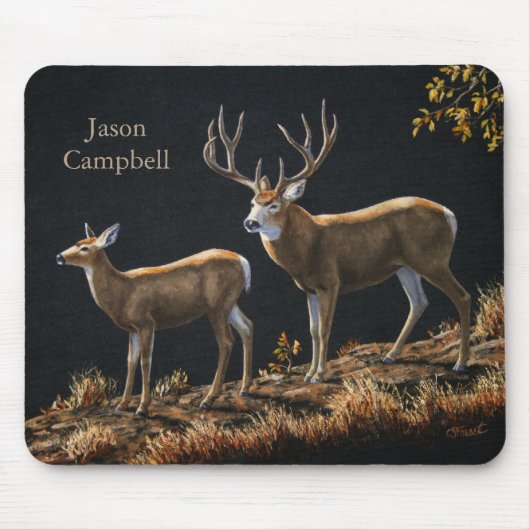 Mule Deer Buck & Doe Mousepad (Vorne)