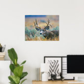 Mule Deer Buck | Grand Teton National Park Wyoming Poster (Heimbüro)
