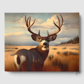 Mule Deer Buck zum Prairie-Gedenkmal Gästebuch (Rückseite)