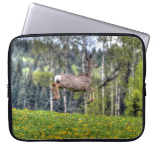 Mule Deer & Forest Wildlife Animal Foto Laptopschutzhülle