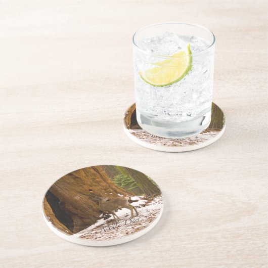 Mule Deer Getränkeuntersetzer (Seite)