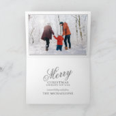 Mule Deer im schneebedeckten Gras Feiertagskarte (Innenseite)