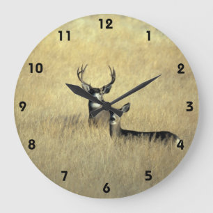 Mule Deer in California Wall Clock Große Wanduhr