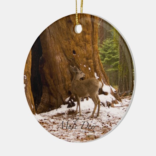 Mule Deer Keramik Ornament (Links)