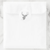 Mule Deer Runder Aufkleber (Tasche)