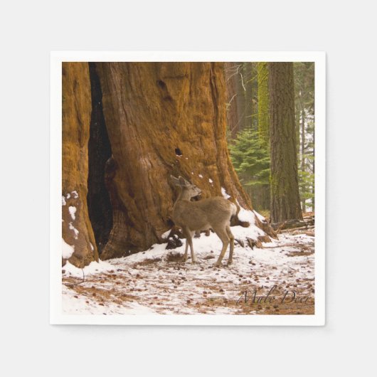 Mule Deer Serviette (Vorderseite)