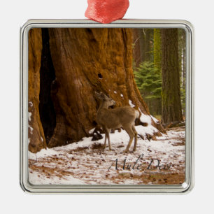 Mule Deer Silbernes Ornament