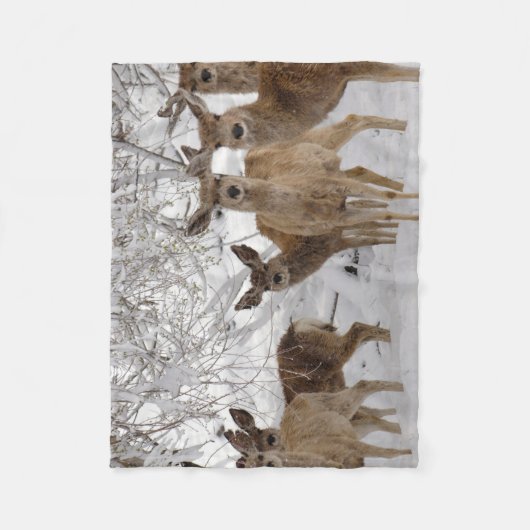 Mule Deer Wyoming Fleecedecke (Vorderseite)