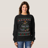 Mule Donkey Weihnachtsbaum Funny Geschenk Ugl Sweatshirt (Vorne ganz)