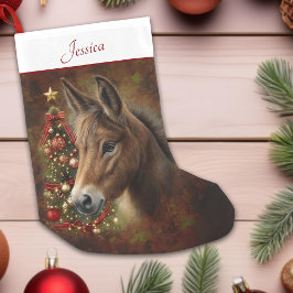 Mule Holiday Weihnachtsbaum Tier Personalisiert Kleiner Weihnachtsstrumpf