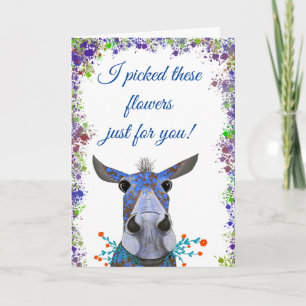 Mule mit Blume zum Muttertag Karte
