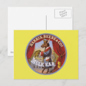 Mule Oar Tobacco Label Postkarte (Vorne/Hinten)
