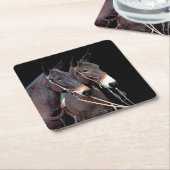 Mule Twosome Rechteckiger Pappuntersetzer (angewinkelt)