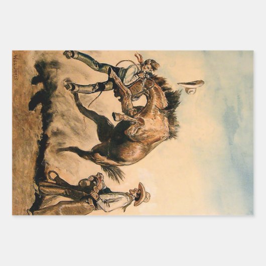 "Mule" Western Art von Will James Geschenkpapier Set (Vorderseite)