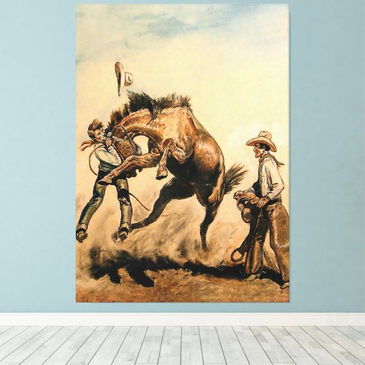 "Mule" Western Art von Will James Leinwanddruck (Insitu (Holzboden))