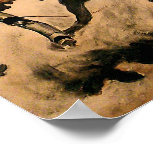 "Mule" Western Art von Will James Poster (Ecke)