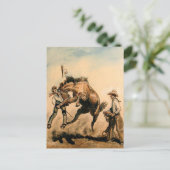 "Mule" Western Art von Will James Postkarte (Stehend Vorderseite)
