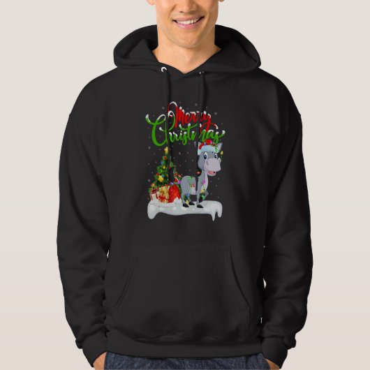 Mule Xmas Decorations Santa Mule Christmas Hoodie (Vorderseite)