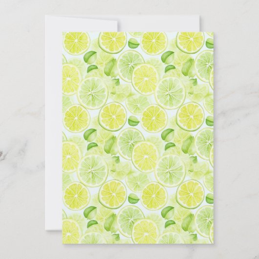 Mules Margs & Matrimone Green Limones Brautparty Einladung (Rückseite)