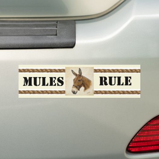 Mules Rule Bumper Sticker Autoaufkleber (Auf Auto)