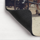 Mules zieht antike Schulbusse Mousepad (Ecke)