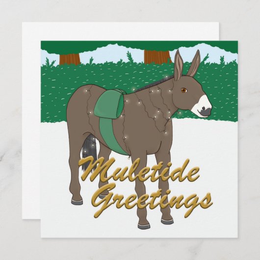Muletide Greetings - Weihnachtskarte (Vorne/Hinten)