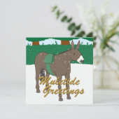 Muletide Greetings - Weihnachtskarte (Stehend Vorderseite)