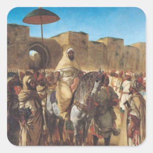 Muley Abd-ar-Rhaman , der Sultan Marokkos Quadratischer Aufkleber