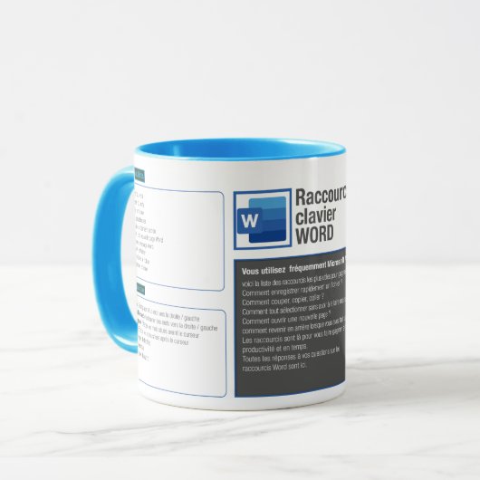 Mulg-Tasse mit verkürzter Word-Tastatur Tasse (Vorderseite Links)