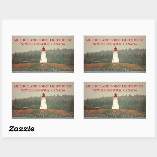 Mulholland Point Lighthouse, NB Canada Stickers (Blatt)
