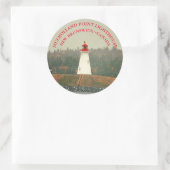 Mulholland Point Lighthouse, NB Round Stickers (Tasche)