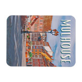 Mulhouse Foto Vintage Magnet (Horizontal)