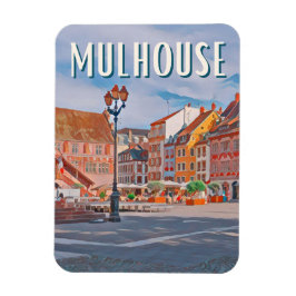 Mulhouse Foto Vintage Magnet