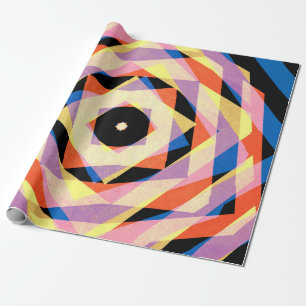 Mulicfarbene gestreifte Diamantformen Geschenkpapier