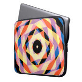 Mulicfarbene gestreifte Diamantformen Laptopschutzhülle (Vorderseite Links)