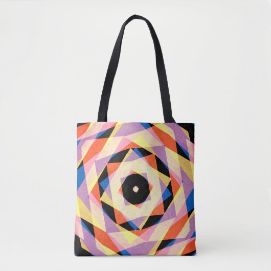 Mulicfarbene gestreifte Diamantformen Tasche (Vorderseite)