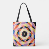 Mulicfarbene gestreifte Diamantformen Tasche (Rückseite)