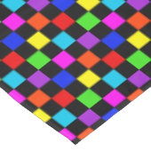 Mulit-farbenes Neon-Schachbrett Tischdecke (Schrägansicht)