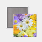 MULITCOLORED FLORAL HINTERGRUNDGESCHMACK MAGNET (Vorderseite/Rückseite)