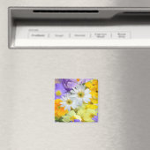 MULITCOLORED FLORAL HINTERGRUNDGESCHMACK MAGNET (In Situ (Geschirrspüler))