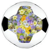 MULITCOLORED FLORAL HINTERGRUNDGESCHMACKSMUSTER BA FUßBALL (Gedreht)