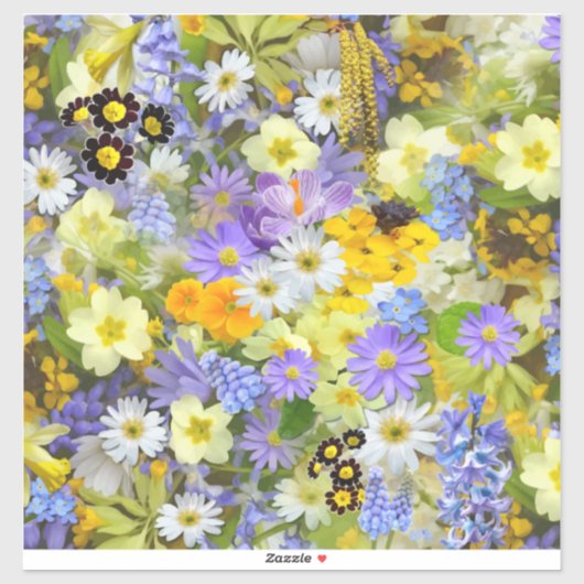 MULITCOLORED FLORAL HINTERGRUNDPATTER AUFKLEBER (Blatt)