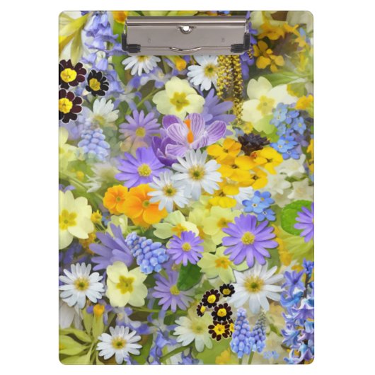 MULITCOLORED FLORAL HINTERGRUNDPATTER KLEMMBRETT (Vorderseite)
